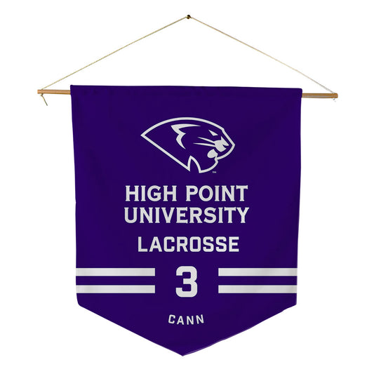 High Point - NCAA Men's Lacrosse : Ian Cann - Pennant - 18" x 21"-0