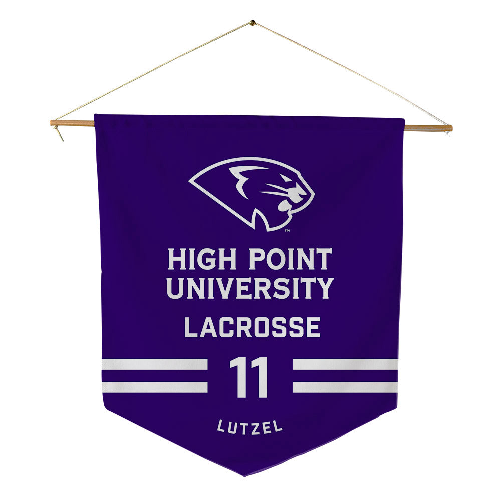 High Point - NCAA Men's Lacrosse : Matt Lutzel - Pennant - 18" x 21"-0