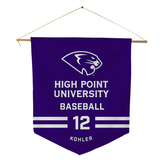High Point - NCAA Baseball : Jace Kohler - Pennant - 18" x 21"-0