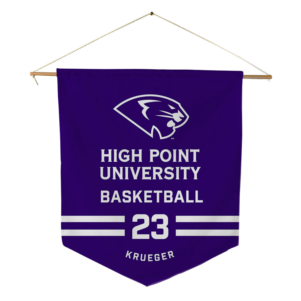 High Point - NCAA Men's Basketball : Kasen Krueger - Pennant - 18" x 21"-0