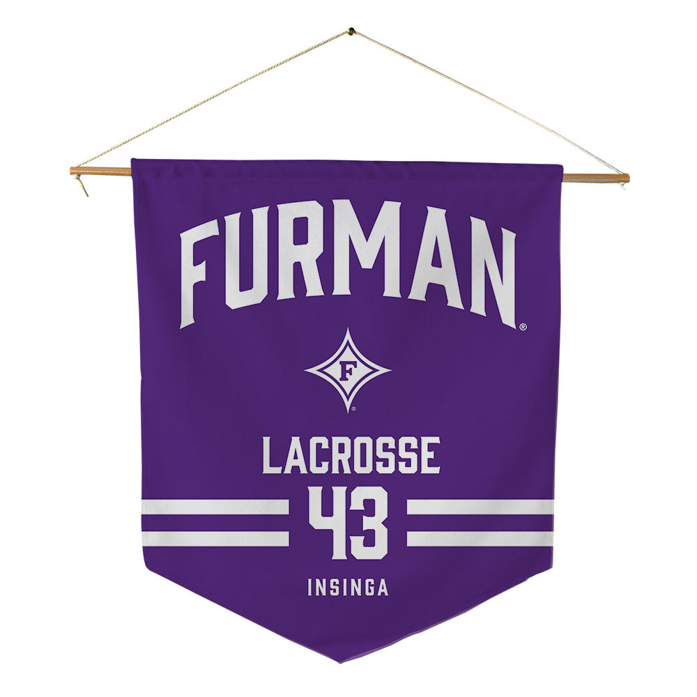 Furman - NCAA Women's Lacrosse : Shae Insinga - Pennant - 18" x 21"-0