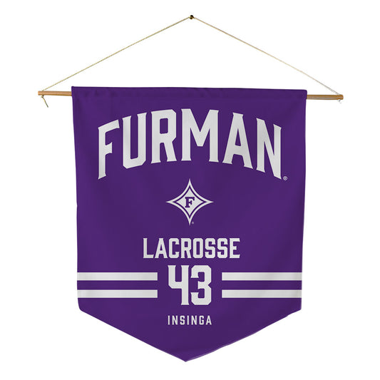 Furman - NCAA Women's Lacrosse : Shae Insinga - Pennant - 18" x 21"-0
