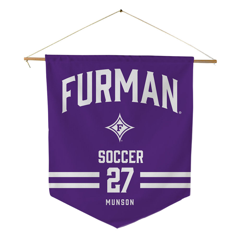 Furman - NCAA Men's Soccer : Luke Munson - Pennant - 18" x 21"-0