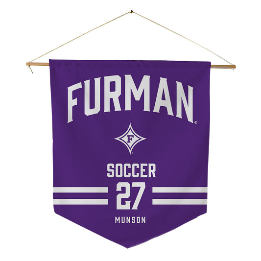 Furman - NCAA Men's Soccer : Luke Munson - Pennant - 18" x 21"-0