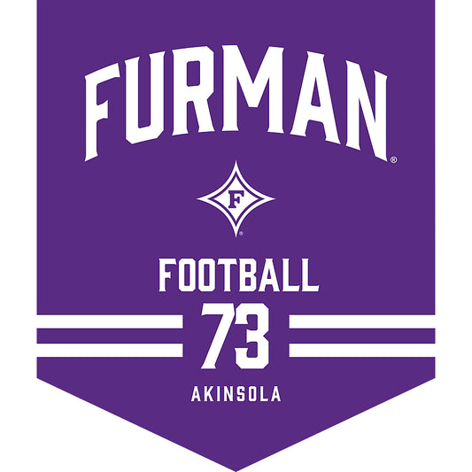 Furman - NCAA Football : Noah Akinsola - Pennant - 18" x 21"-0