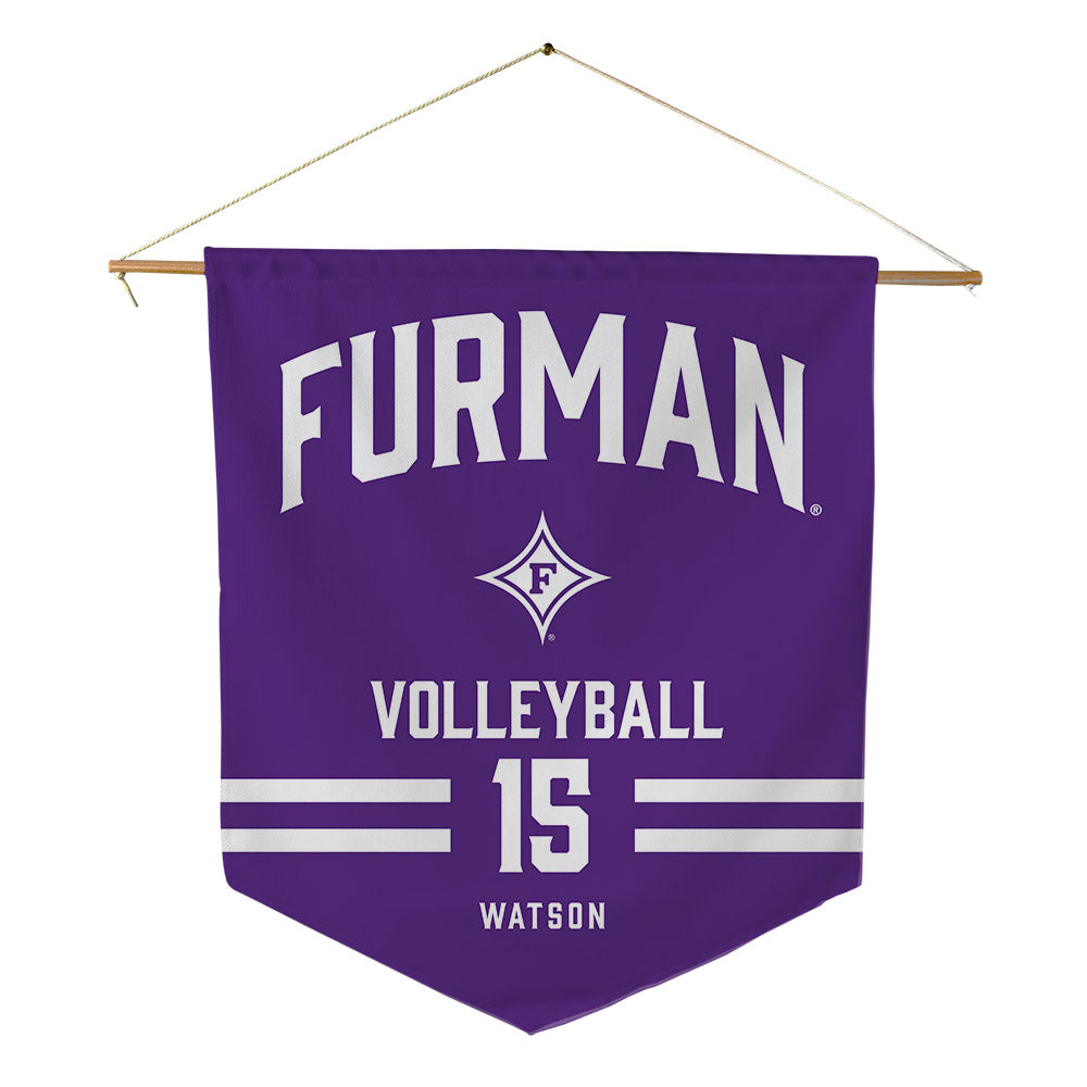 Furman - NCAA Women's Volleyball : Amber Watson - Pennant - 18" x 21"-0