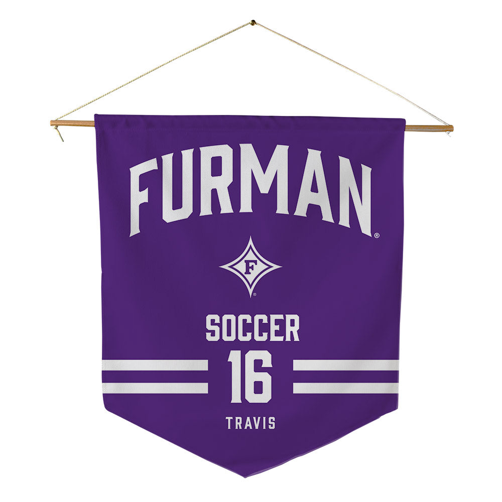 Furman - NCAA Men's Soccer : Grayson Travis - Pennant - 18" x 21"-0