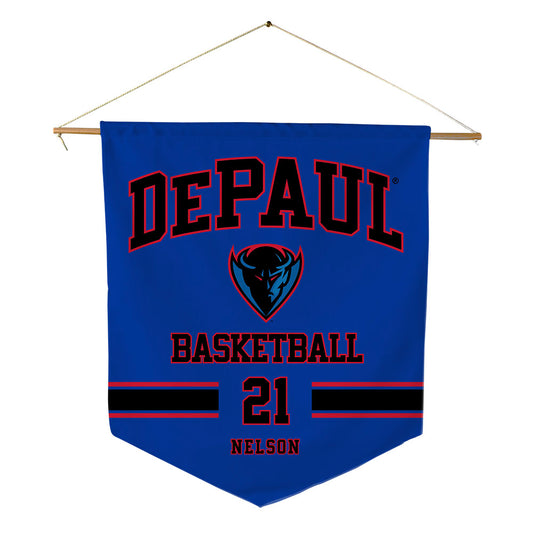DePaul - NCAA Women's Basketball : Natiah Nelson - Pennant - 18" x 21"-0