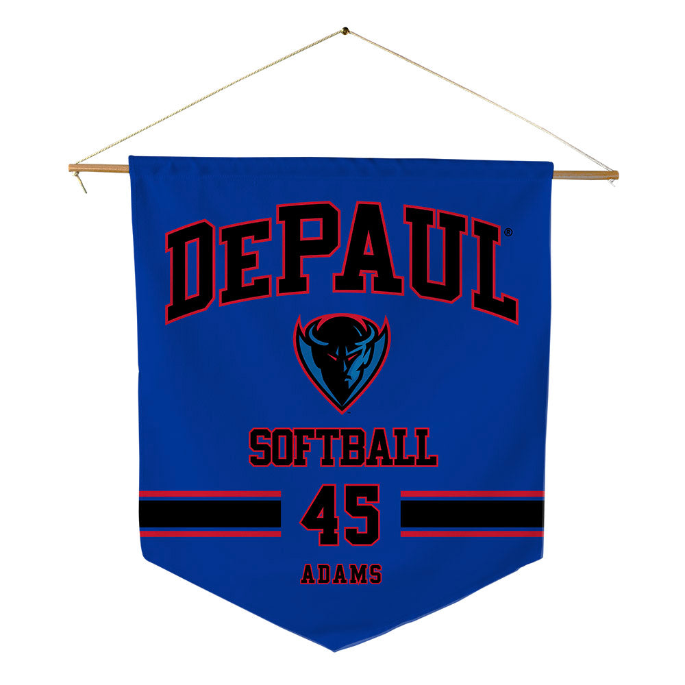 DePaul - NCAA Softball : Jolie Adams - Pennant - 18" x 21"-0