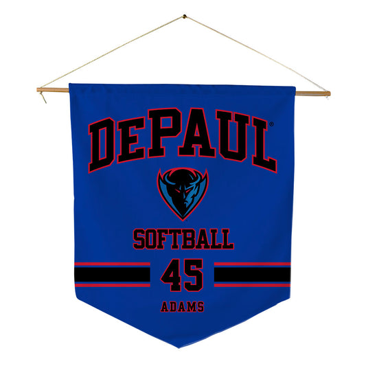 DePaul - NCAA Softball : Jolie Adams - Pennant - 18" x 21"-0