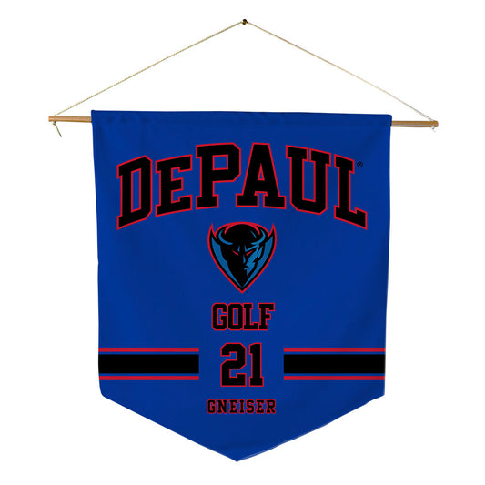 DePaul - NCAA Men's Golf : Billy Gneiser - Pennant - 18" x 21"-0