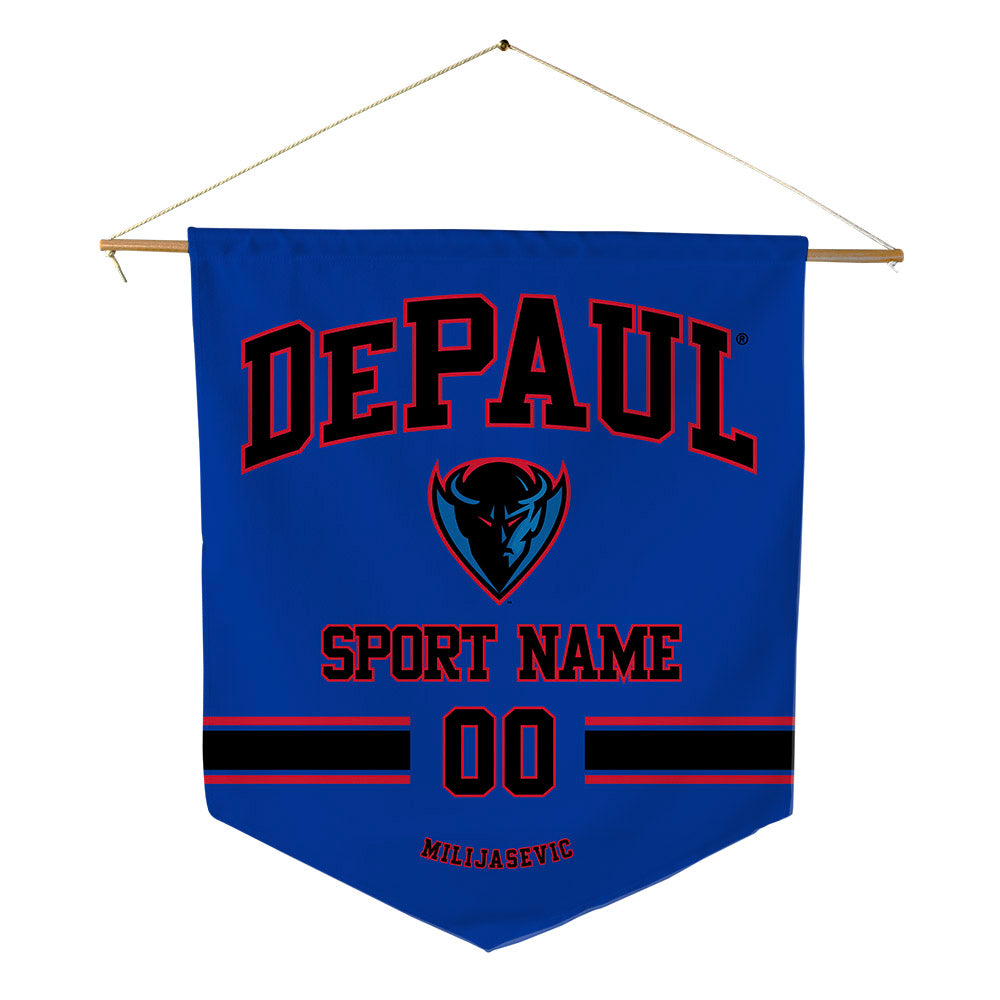 DePaul - NCAA Men's Basketball : Ilija Milijasevic - Pennant - 18" x 21"-0