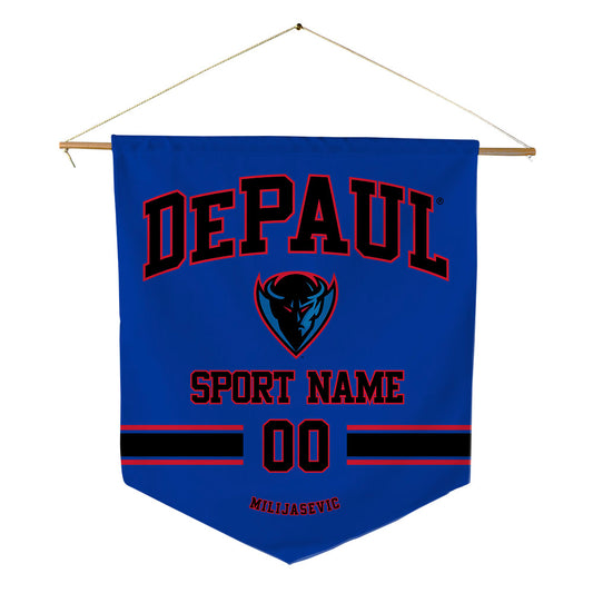 DePaul - NCAA Men's Basketball : Ilija Milijasevic - Pennant - 18" x 21"-0