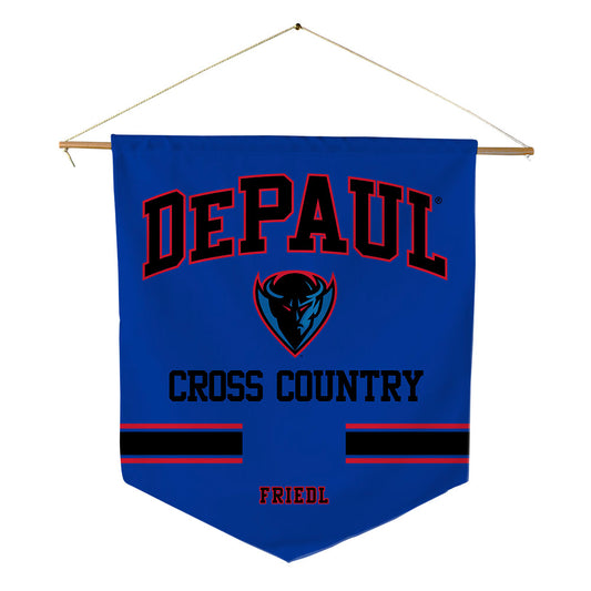 DePaul - NCAA Men's Cross Country : Kyle Friedl - Pennant - 18" x 21"-0