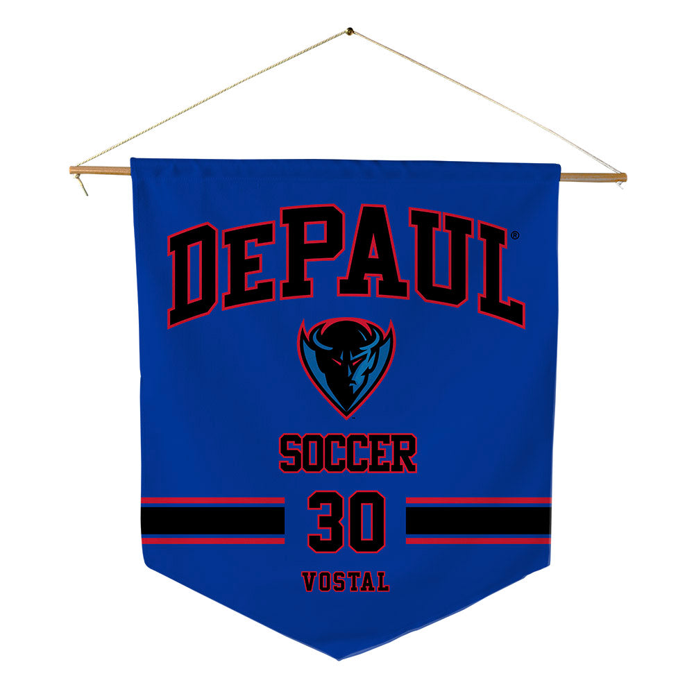 DePaul - NCAA Men's Soccer : Hayden Vostal - Pennant - 18" x 21"-0
