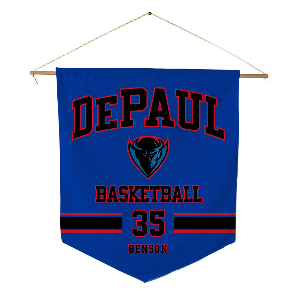 DePaul - NCAA Men's Basketball : NJ Benson - Pennant - 18" x 21"-0