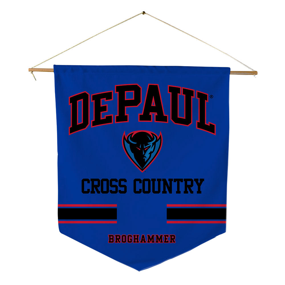 DePaul - NCAA Men's Cross Country : Jack Broghammer - Pennant - 18" x 21"-0