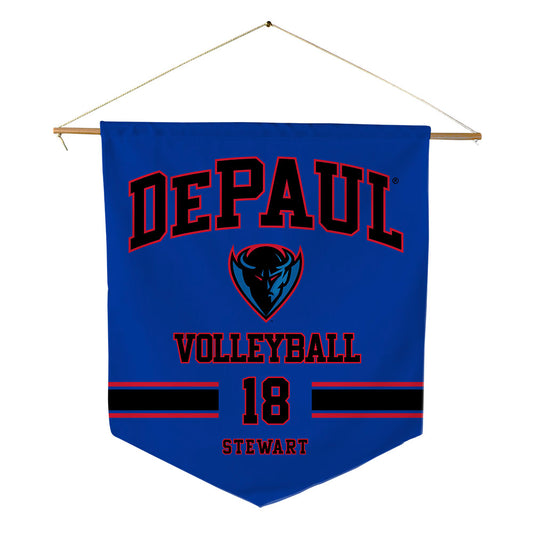 DePaul - NCAA Women's Volleyball : Morgan Stewart - Pennant - 18" x 21"-0