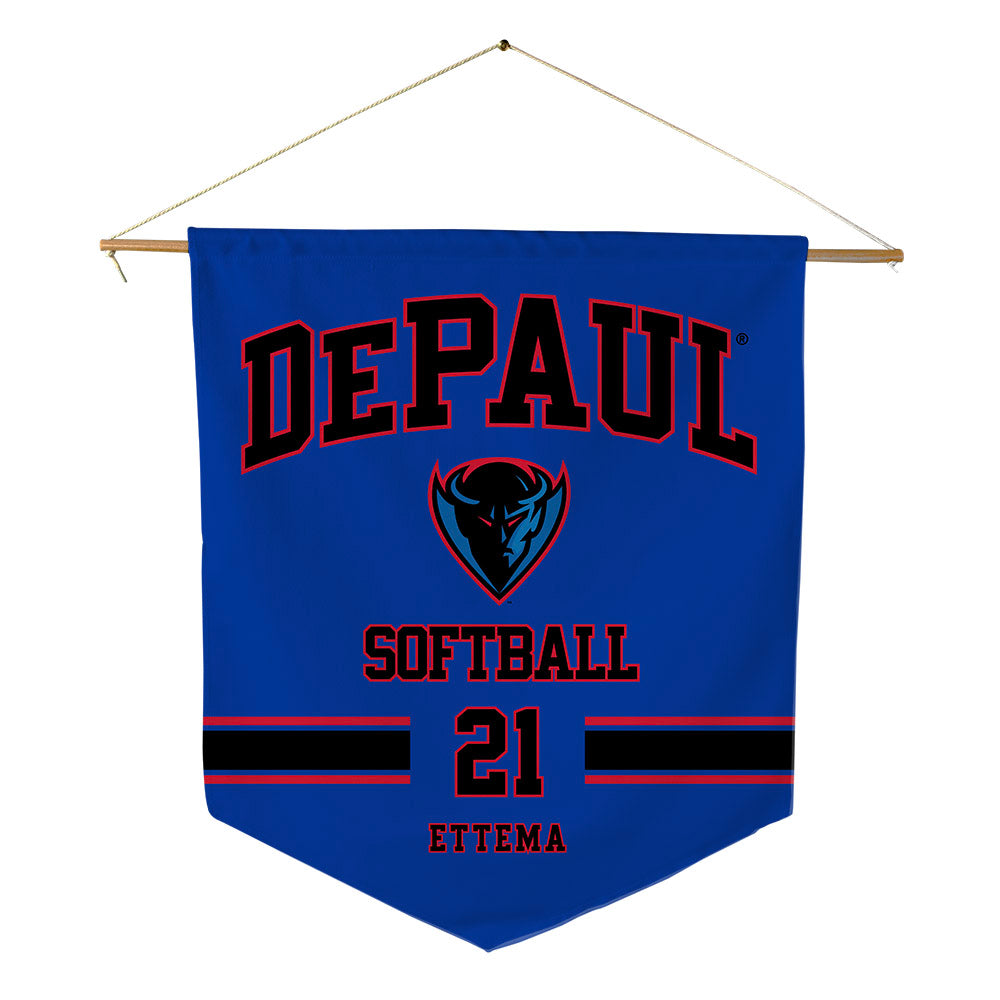 DePaul - NCAA Softball : Lydia Ettema - Pennant - 18" x 21"-0