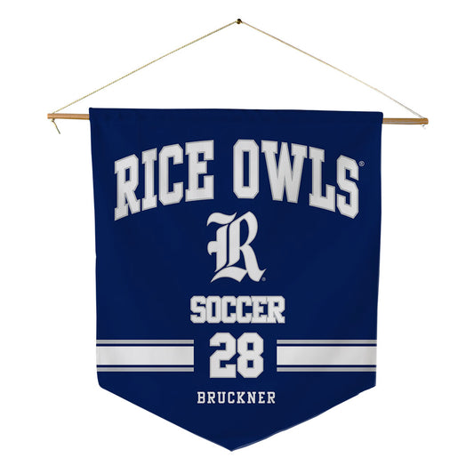 Rice - NCAA Women's Soccer : Naija Bruckner - Pennant - 18" x 21"-0