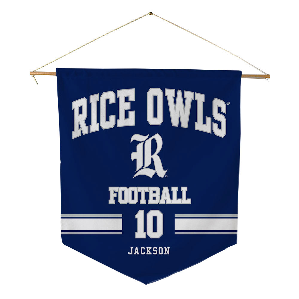 Rice - NCAA Football : Quinton Jackson - Pennant - 18" x 21"-0