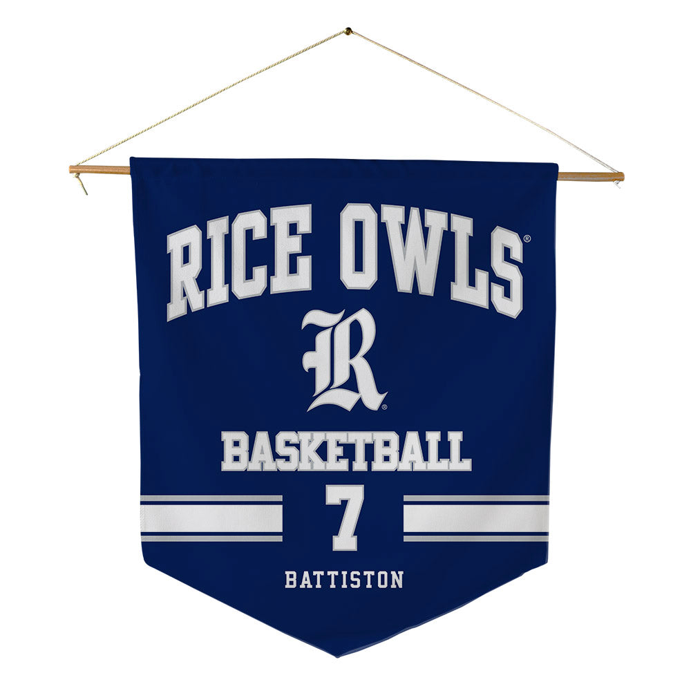 Rice - NCAA Women's Basketball : Louann Battiston - Pennant - 18" x 21"-0