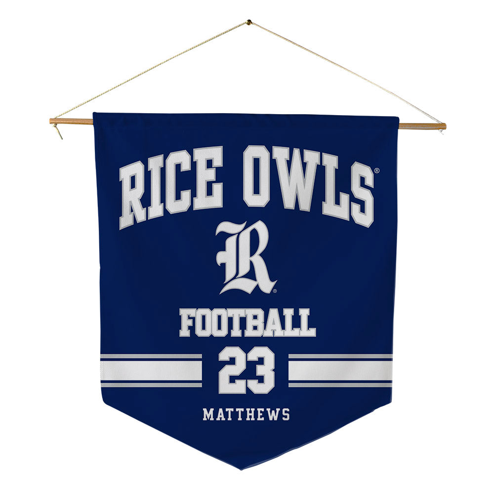 Rice - NCAA Football : Payton Matthews - Pennant - 18" x 21"-0