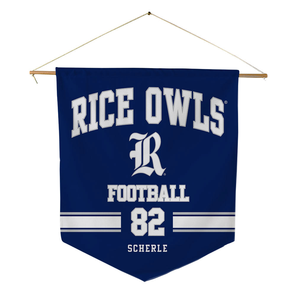Rice - NCAA Football : Alexander Scherle - Pennant - 18" x 21"-0