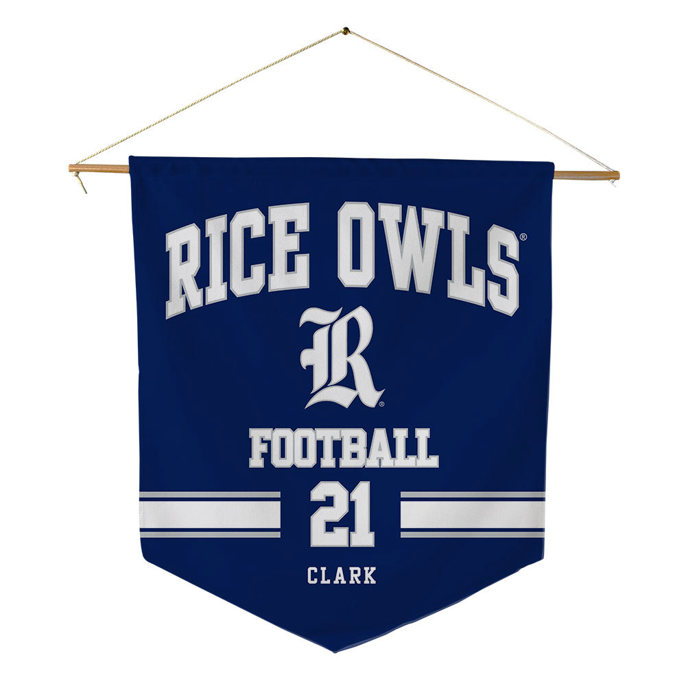 Rice - NCAA Football : Jamarion Clark - Pennant - 18" x 21"-0