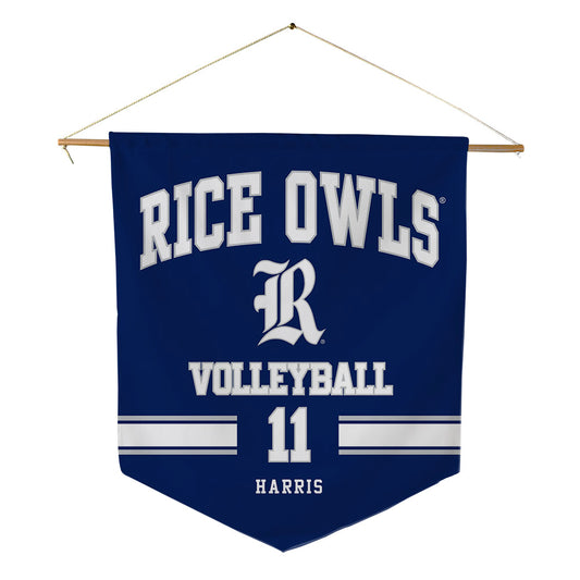 Rice - NCAA Women's Volleyball : Darby Harris - Pennant - 18" x 21"-0