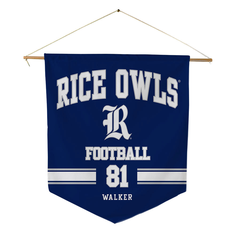 Rice - NCAA Football : Braylen Walker - Pennant - 18" x 21"-0