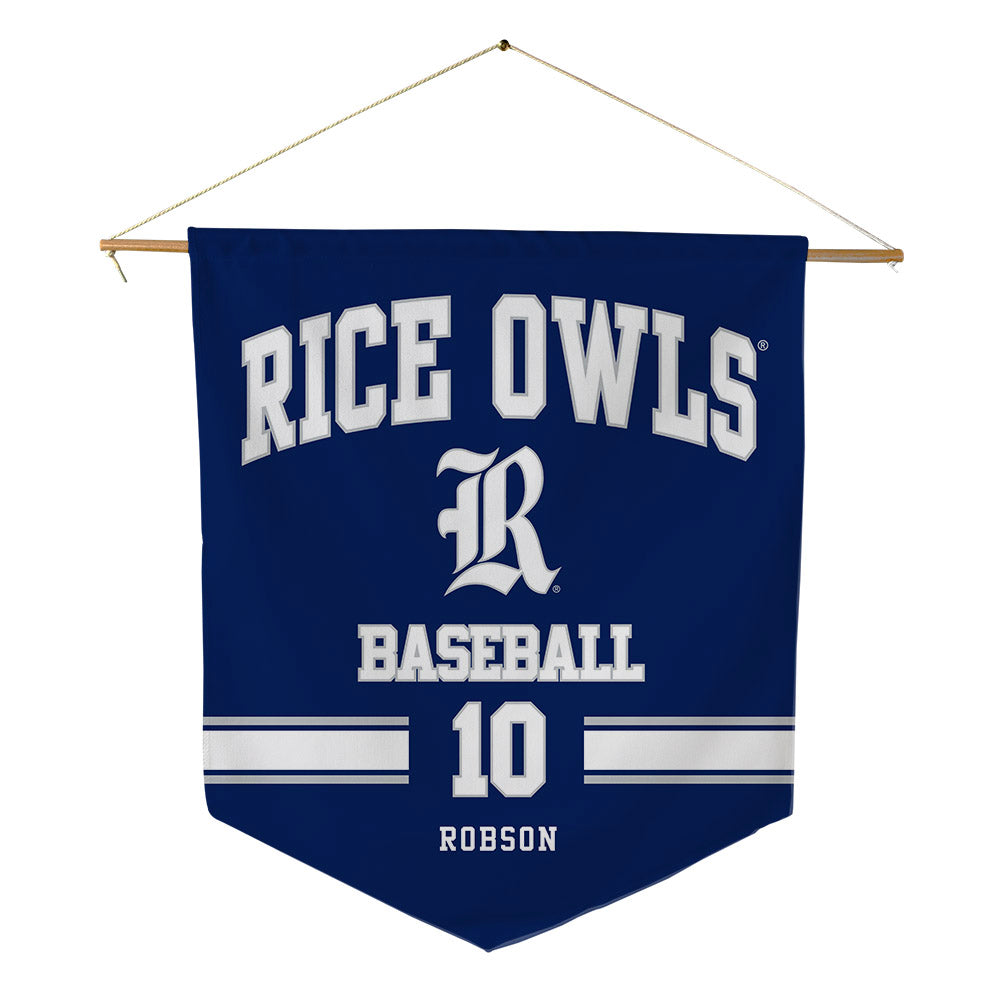Rice - NCAA Baseball : Colin Robson - Pennant - 18" x 21"-0