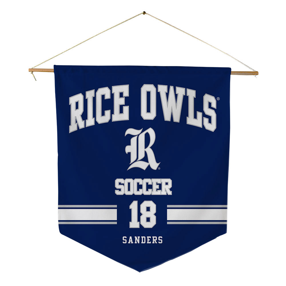 Rice - NCAA Women's Soccer : Kenna Sanders - Pennant - 18" x 21"-0