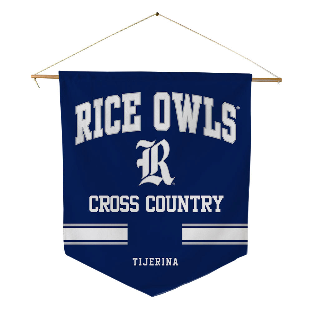 Rice - NCAA Men's Cross Country : Ben Tijerina - Pennant - 18" x 21"-0