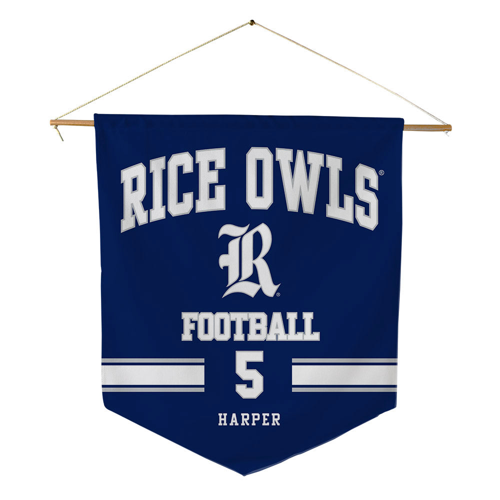 Rice - NCAA Football : Jerrick Harper - Pennant - 18" x 21"-0