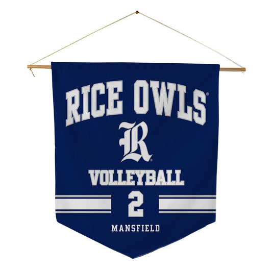 Rice - NCAA Women's Volleyball : Gaby Mansfield - Pennant - 18" x 21"-0