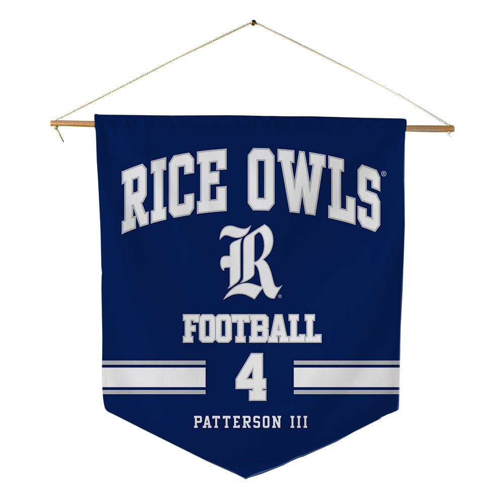 Rice - NCAA Football : Cedric Patterson III - Pennant - 18" x 21"-0