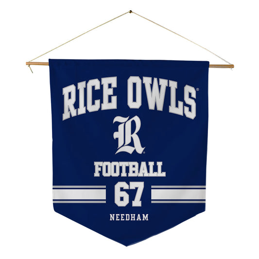 Rice - NCAA Football : Luke Needham - Pennant - 18" x 21"-0