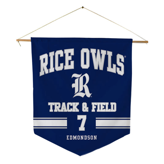 Rice - NCAA Men's Track & Field : Jordan Edmondson - Pennant - 18" x 21"-0