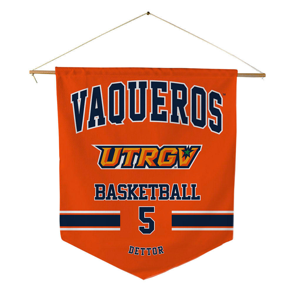 UTRGV - NCAA Women's Basketball : Chazlyn Dettor - Pennant - 18" x 21"-0