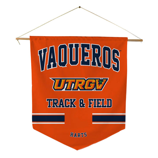 UTRGV - NCAA Men's Track & Field : Jamari Harts - Pennant - 18" x 21"-0