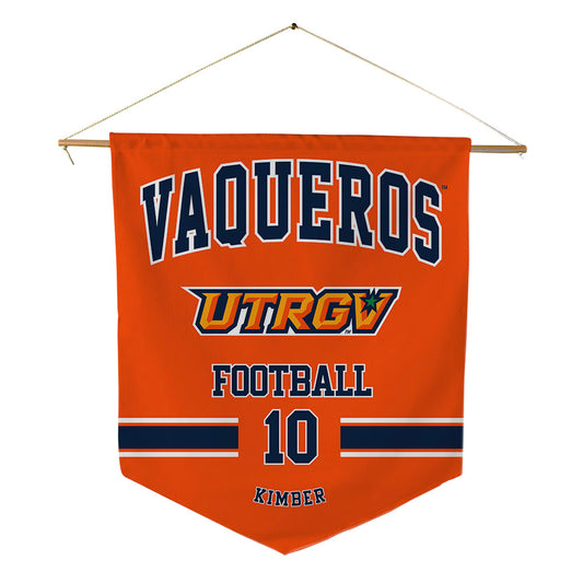 UTRGV - NCAA Football : Justin Kimber - Pennant - 18" x 21"-0