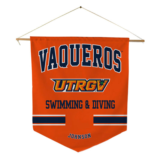 UTRGV - NCAA Women's Swimming & Diving : Marina Johnson - Pennant - 18" x 21"-0