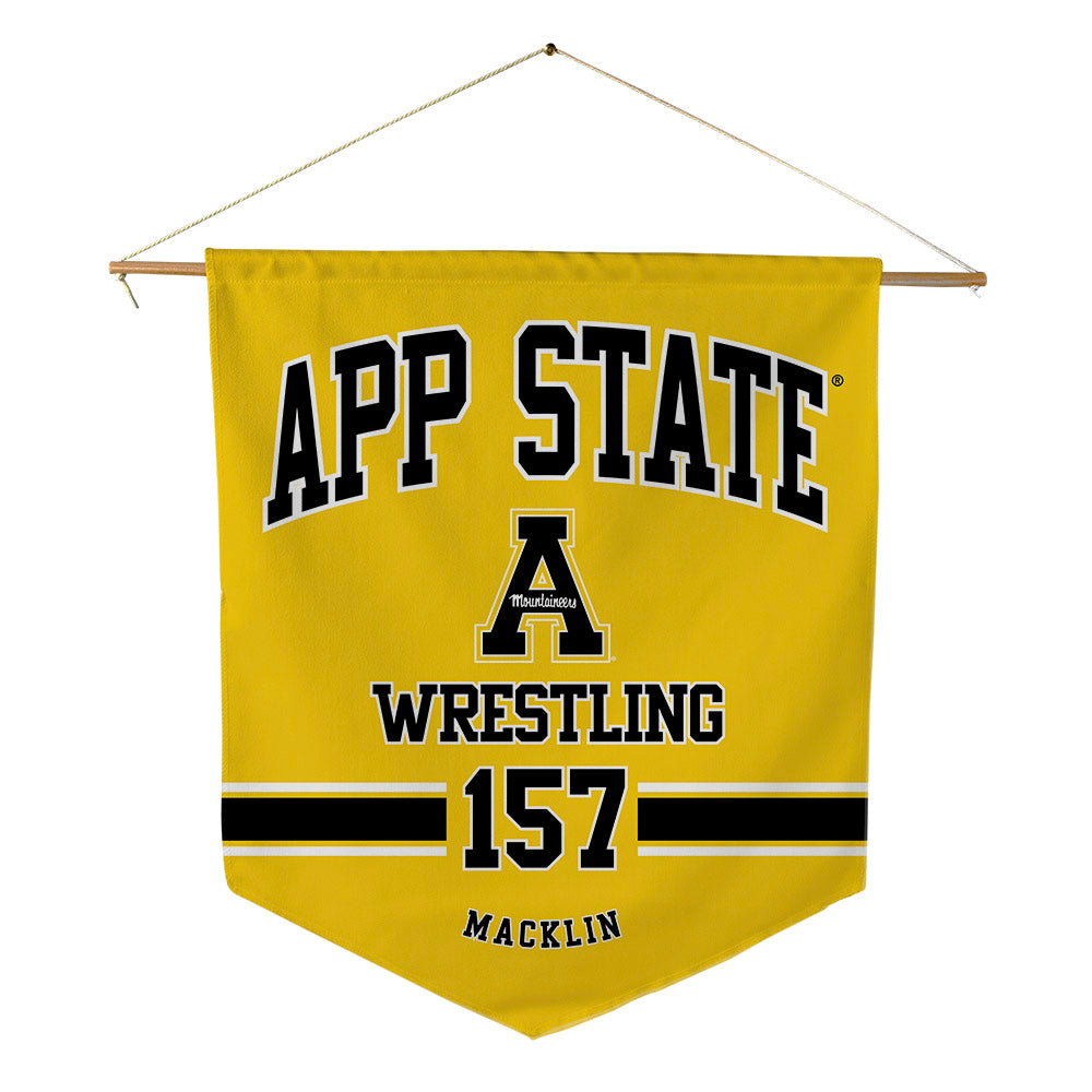 App State - NCAA Wrestling : Desmond Macklin - Pennant - 18" x 21"-0