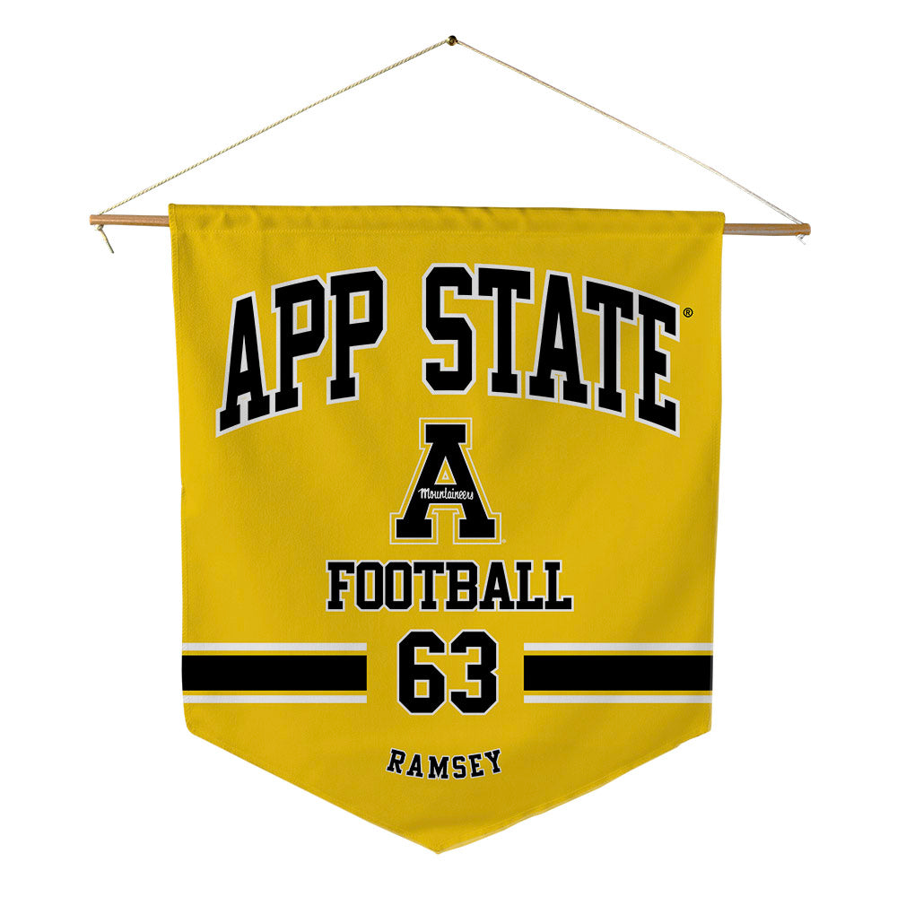 App State - NCAA Football : Jayden Ramsey - Pennant - 18" x 21"-0