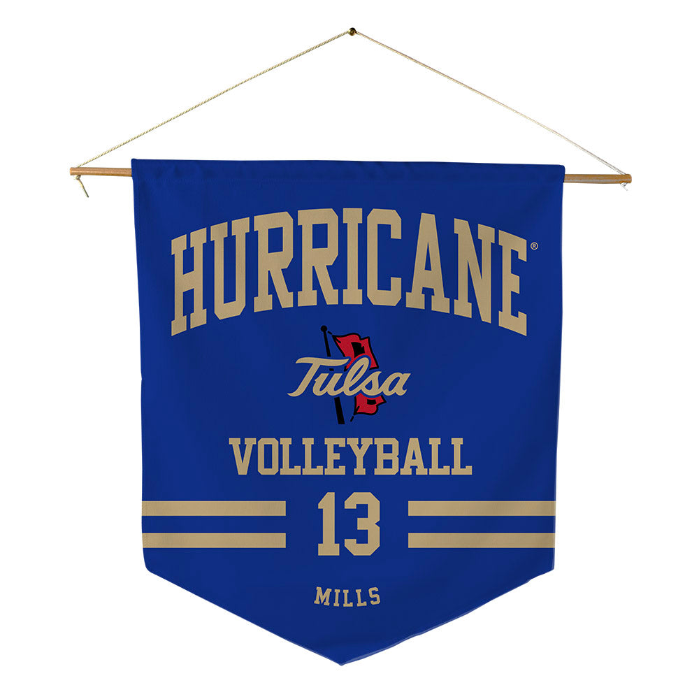 Tulsa - NCAA Women's Volleyball : Maegan Mills - Pennant - 18" x 21"-0