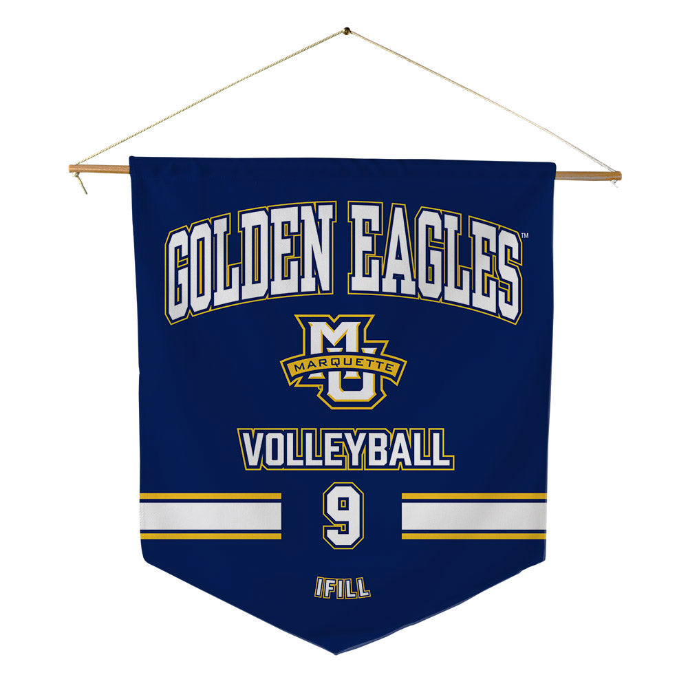 Marquette - NCAA Women's Volleyball : Sienna Ifill - Pennant - 18" x 21"-0