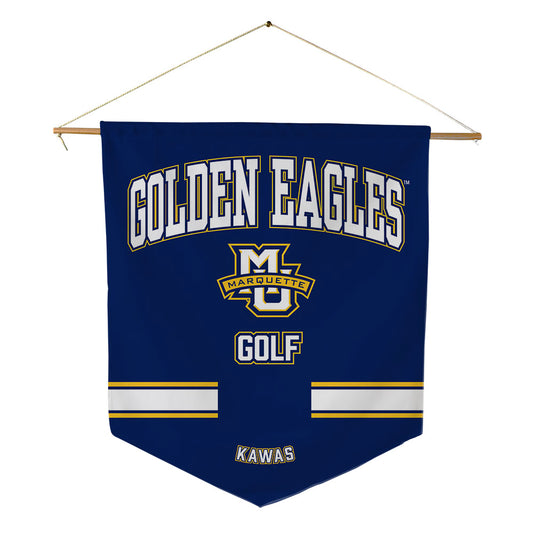 Marquette - NCAA Men's Golf : Sebastian Kawas - Pennant - 18" x 21"-0