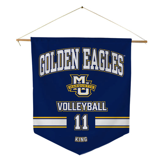 Marquette - NCAA Women's Volleyball : Amaria King - Pennant - 18" x 21"-0