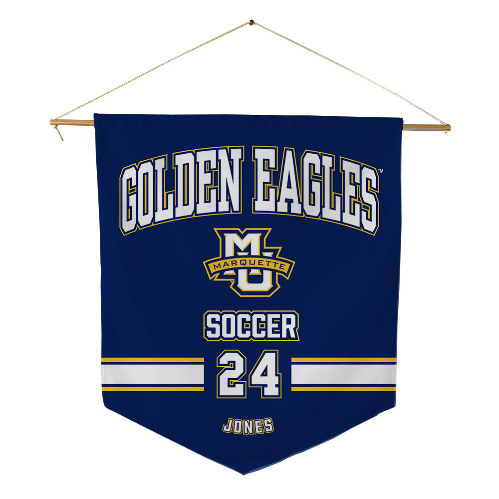 Marquette - NCAA Men's Soccer : Donny Jones - Pennant - 18" x 21"-0